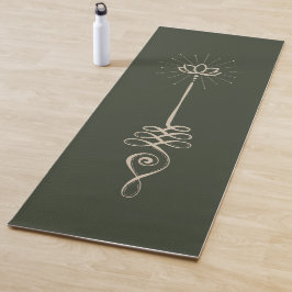 Fundo Simples Unalome - Tapete de Yoga Pine + Dove