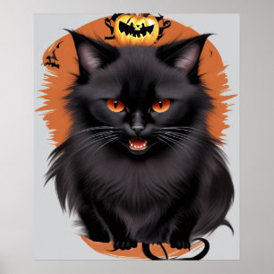 Fundo transparente Poster de Gato Preto mau