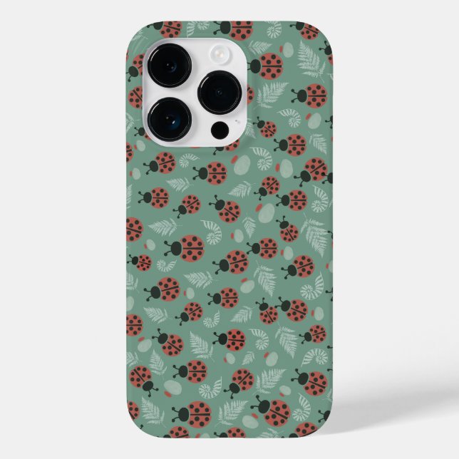 Fundo Verde de Ladybugs (Verso)