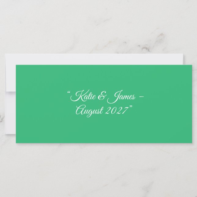 Fundo Verde-Menta Plano – Design de Casamento (Frente)