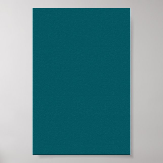 Fundo Verde-Teal Escuro num Poster (Frente)