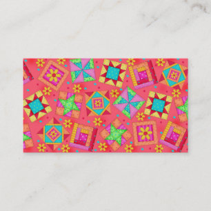 Fundo vermelho coral do cartão de visita da arte