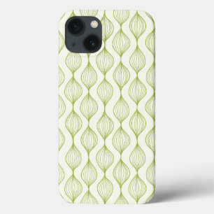 Fundo vertical verde do teste padrão do ogee