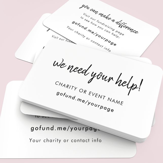 Fundraing de caridade | Cartão de doação de dinhei (Criador carregado)