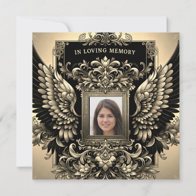 Funeral / Celebração do Convite de Aviso de Vida (Frente)