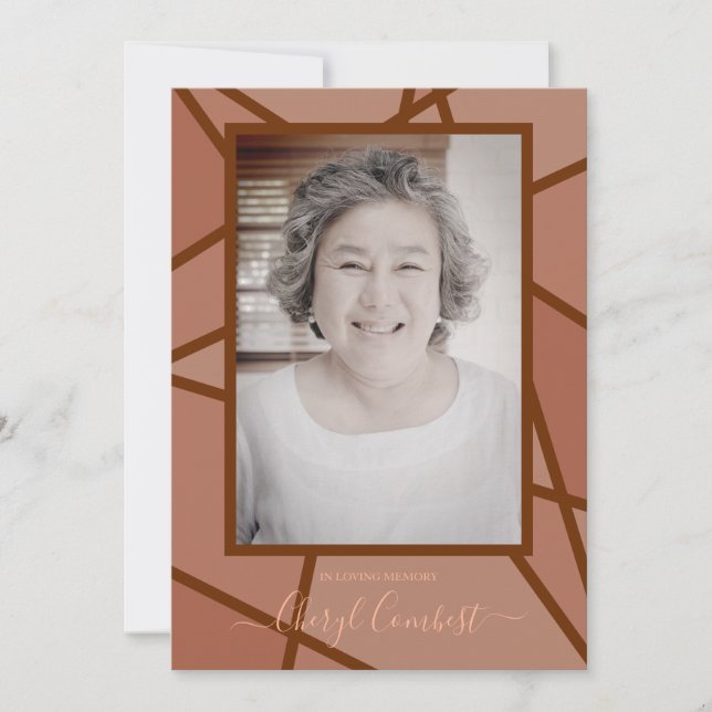 Funeral de Memória de Adortação de abstrato (Frente)