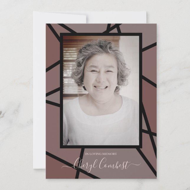 Funeral De Memória Marrom Abstrato In Loving (Frente)