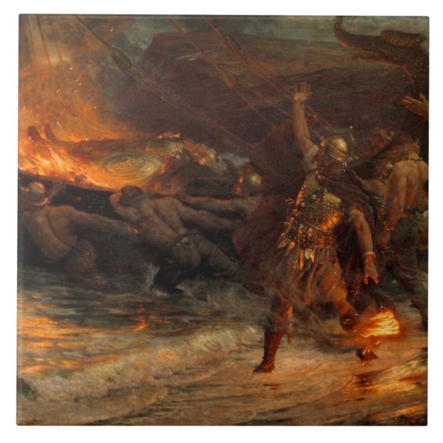 Funeral de um Viking (por Frank Dicksee) (Frente)