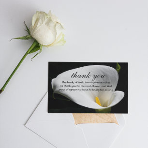 Funeral/Memorial Calla Lily Foto Cartões de agrad