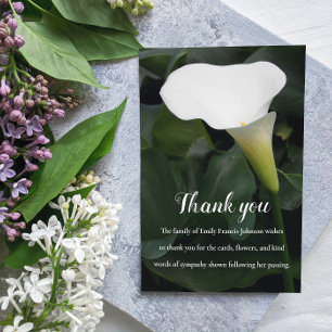 Funeral/Memorial White Lily Floral Cartões de agr
