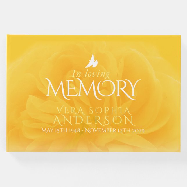 Funeral na memória amorosa livro de hóspedes rosa  (Frente)