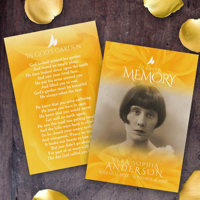 Funeral na memória amorosa rosa poema amarelo (Criador carregado)