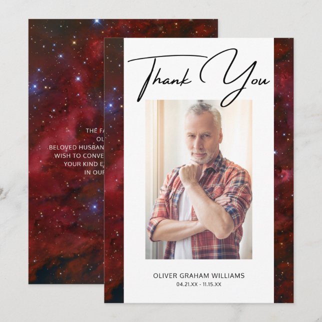 Funeral Obrigado Foto Simpatia Encantada (Frente/Verso)