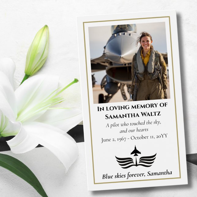 Funeral Photo Prayer for Pilot Modern Aviation (Criador carregado)