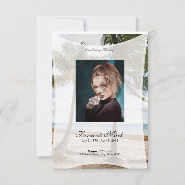 Funeral Prayer Card Template (Frente)