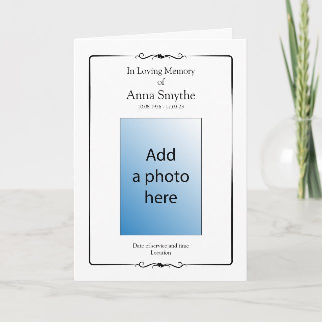 Funeral | Programa Clássico de Ordem de Serviço (Frente)