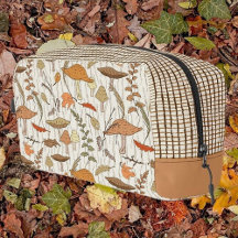 Fungos e Folhas de outono - padrão perfeito.