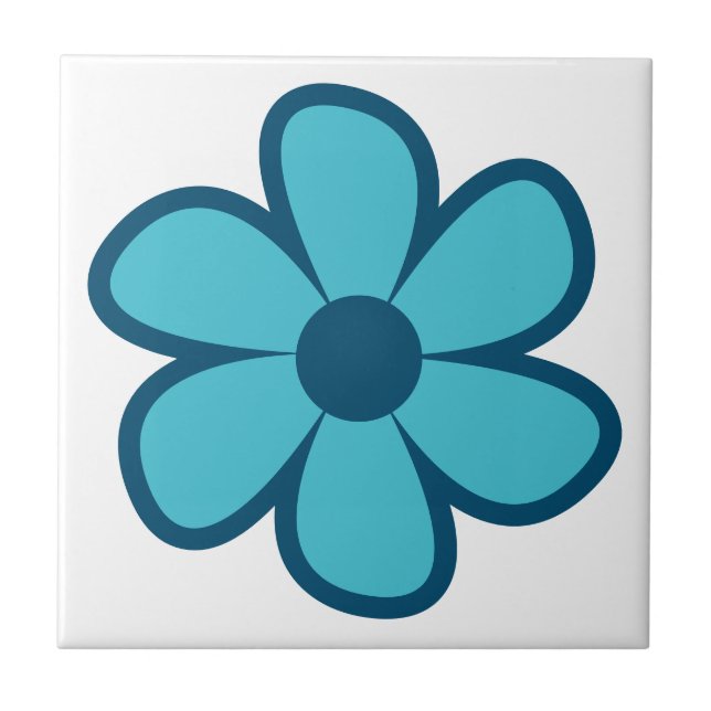 Funky 60s 70s Azulejo de cerâmica com ventilador r (Frente)