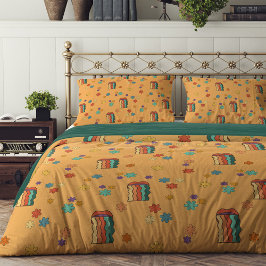 Funky 70s Duvet Colorful Pastel Bedroom Art