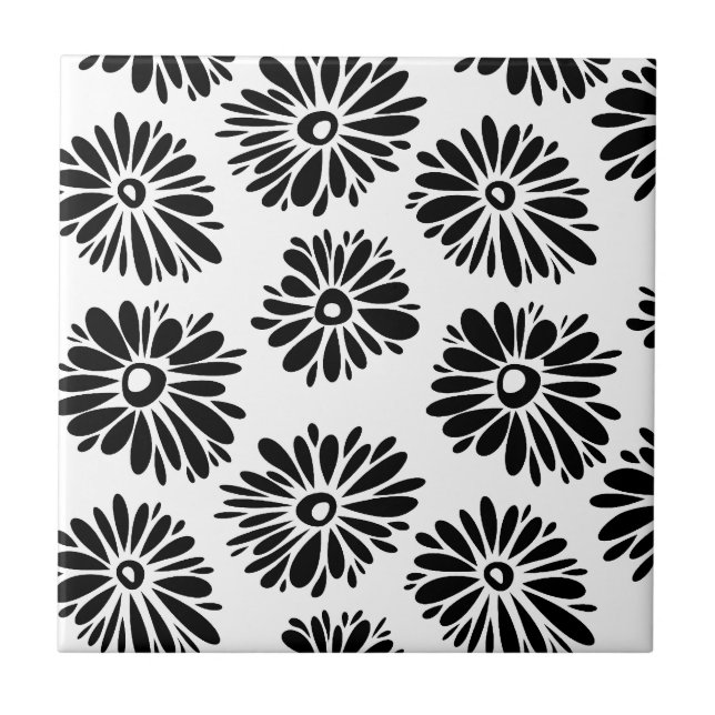 Funky Black e white floral (Frente)