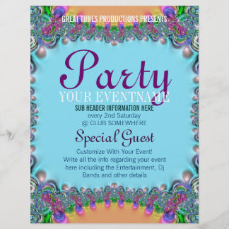 Funky Boho Circus Diversão Pronta Para Folhetos Fe