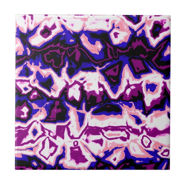 Funky Boho Retro Estrias Marmoreadas Orgulho de Ge (Frente)