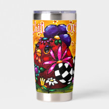 Funky Chicken Floral Colorido Personalizado