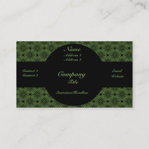 Funky Elegance Cartão de visita, Verde