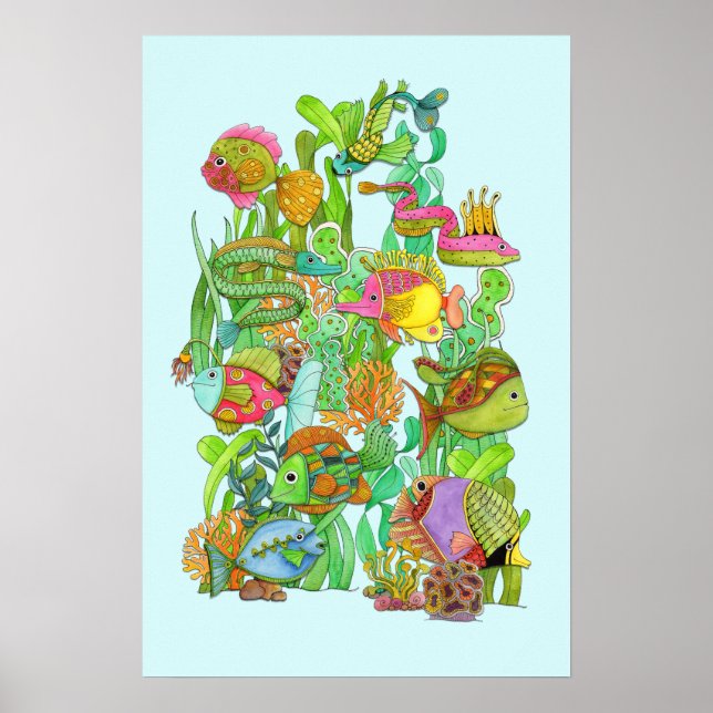 Funky Fish Poster 16 x 24 (Frente)