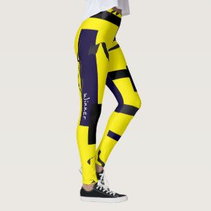 Funky Geometry Abstrato Art Esporte Leggings Vence