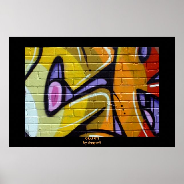 funky graffiti poster print (Frente)