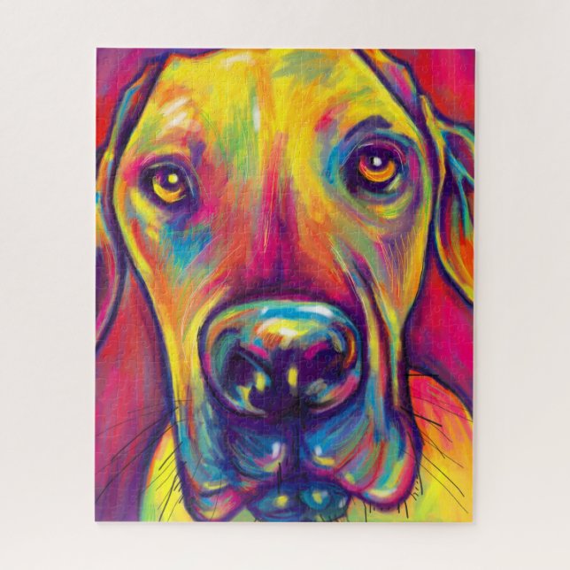 Funky Great Dane Art Quebra-cabeça (Vertical)