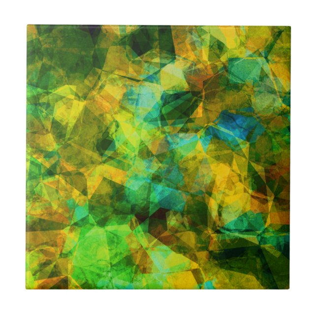 Funky Greens Moderno Design Abstrato (Frente)