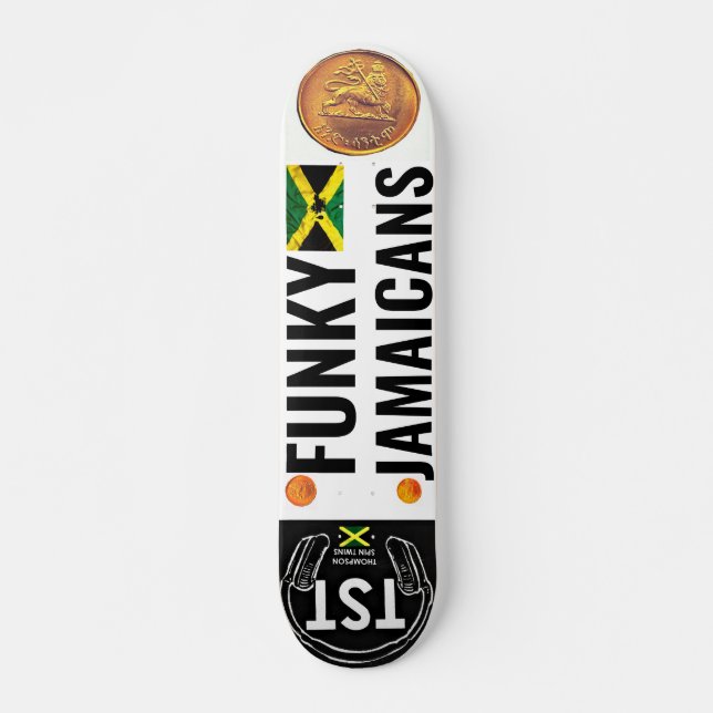 FUNKY JAMAICANOS  7 3/4" Deck de Skateboard (Frente)