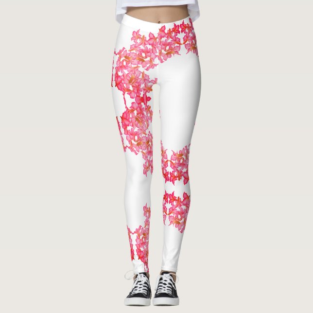 Funky Kudu Lily Flói Leggings Impressão (Frente)