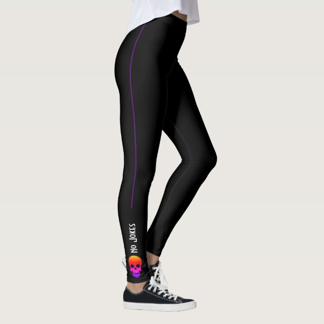 Funky Sem Piadas Leggings com caveiras Brilhantes (Direita)