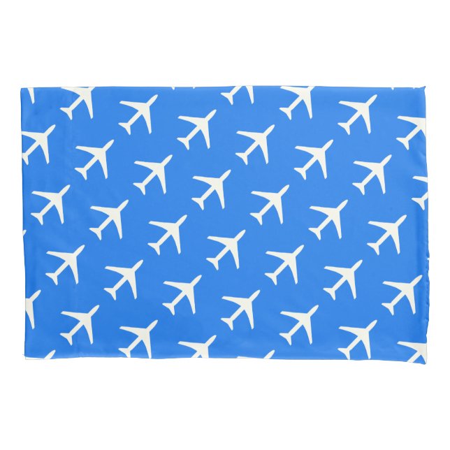 Funky White Plane Blue Background Aviation (Frente)