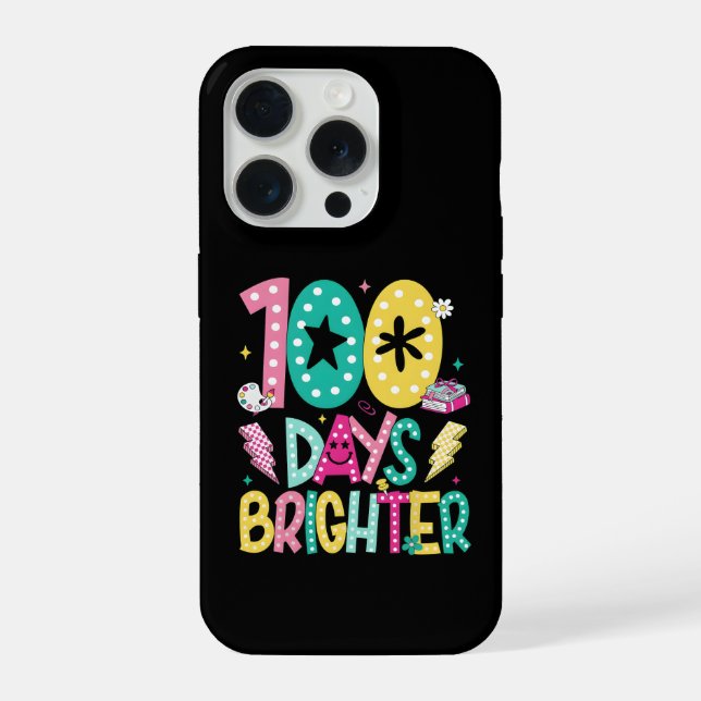 Funny 100 Days Brighter School Celebration Teacher (Verso)