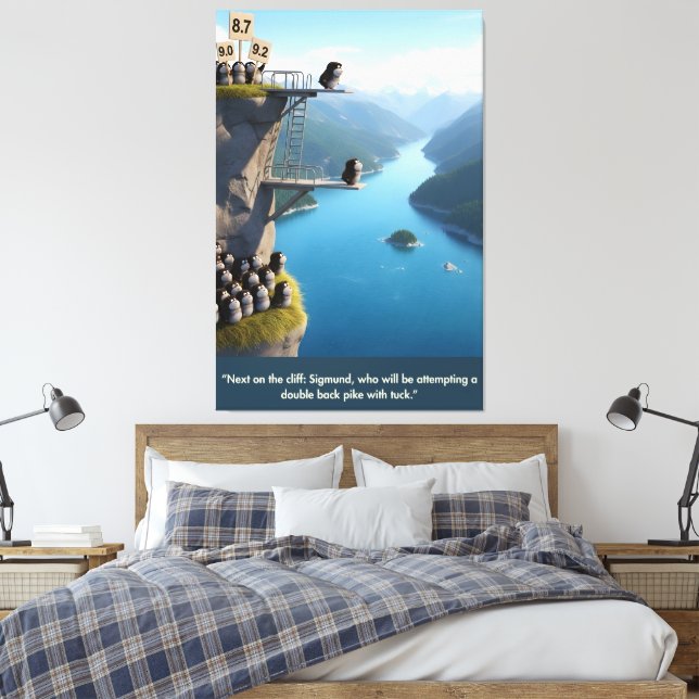 Funny 3D art lemmings large canvas print (Insitu(Quarto))