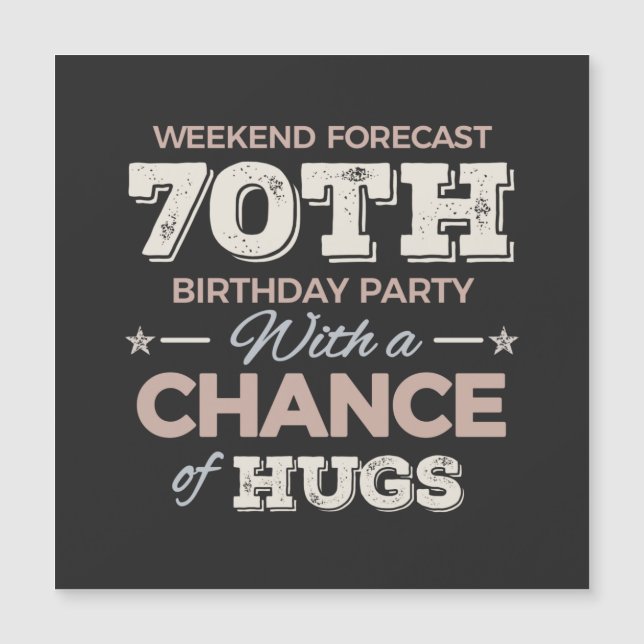 Funny 70th birthday sayings (Frente)