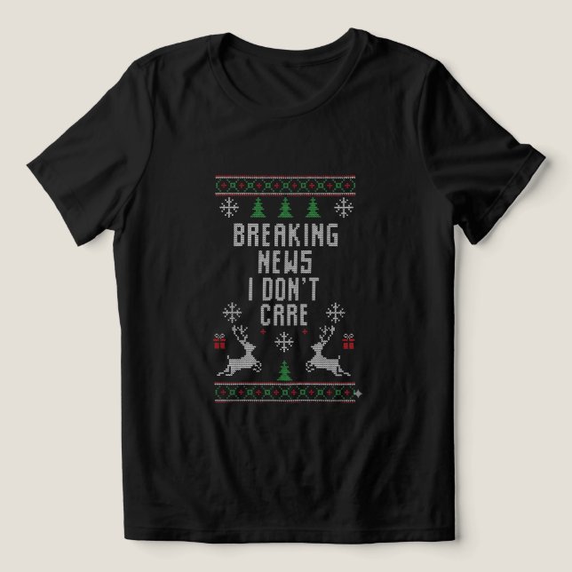 Funny Adult Ugly Christmas Sweater Breaking news i (Design frontal)