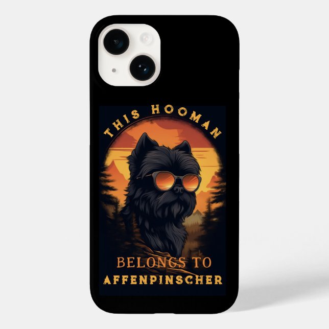 Funny Affenpinscher Dog Parente Personalizado (Verso)