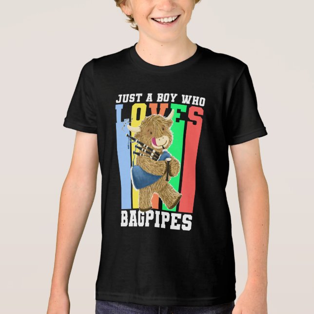 Funny Bagpipe Scottish Highland Cow (Frente)