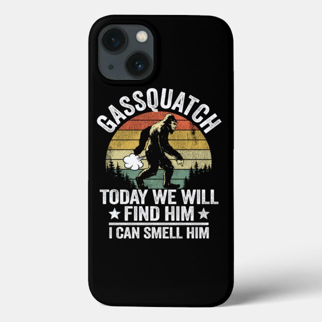 Funny Bigfoot Fart Gassquatch Sasquatch Vintage (Verso)