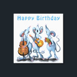 Funny Birthday Canvas Imprimir Banda de Música do<br><div class="desc">Engraçado Aniversário Canvas Imprimir Presente com Banda de Música do Rato - Desenho de Cartoon Animal Mouse Música de Amor - Escolha / Adicione Seu Texto / Cor Única - Faça seu Presente Especial - Redimensione e mova ou remova e adicione elementos / texto com ferramenta de personalização! - Desenho...</div>