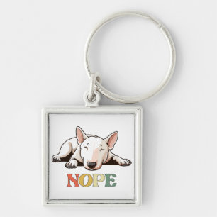 Funny Bull Terrier Dog Chaveiro