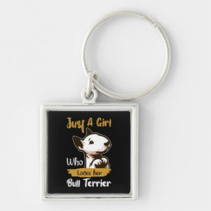Funny Bull Terrier Dog Chaveiro