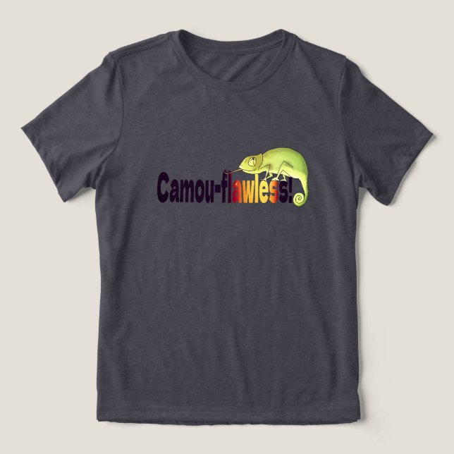 Funny Camou-flawless Chameleon Pun (Design frontal)