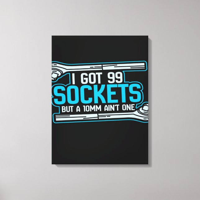 Funny Car Mechanic Design | Mechanic Canvas (Frente)