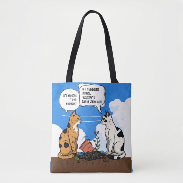Funny Cat Quote Witty Cat Lover Tote (Frente)